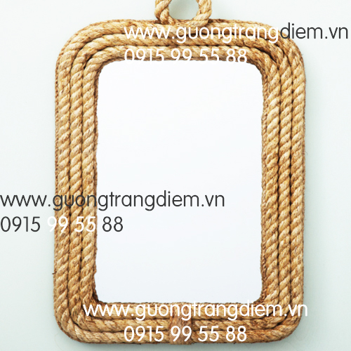 Gương trang điểm treo tường bằng dây thừng hình chữ nhật được sản xuất tại đây có giá rẻ nhất thị trường