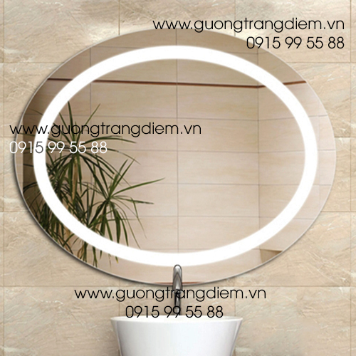 Được chọn từ hàng chất lượng cao nên gương trang điểm treo tường có đèn hình oval soi rất rõ nét.