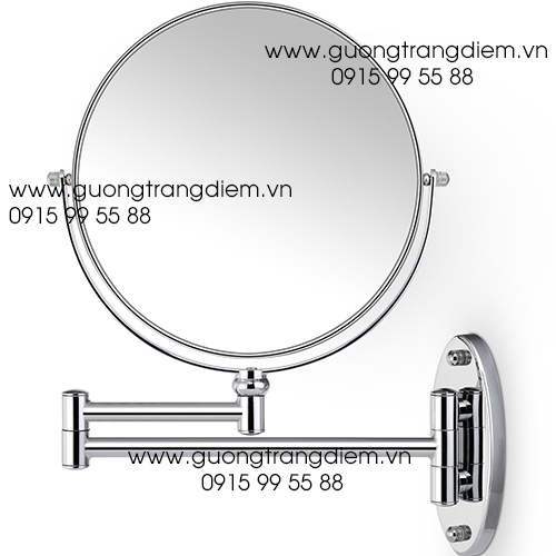 Gương trang điểm treo tường Womi SLK257 được gắn cố định vào tường bởi chân đế hình oval chắc chắn